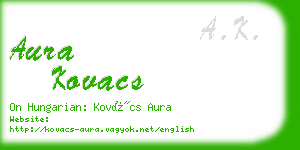 aura kovacs business card